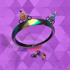 ALEXIS BITTAR GEOMETRIC LUCITE TAPERED BANGLE